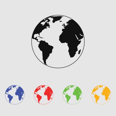 Dünya. Vektör simgesi