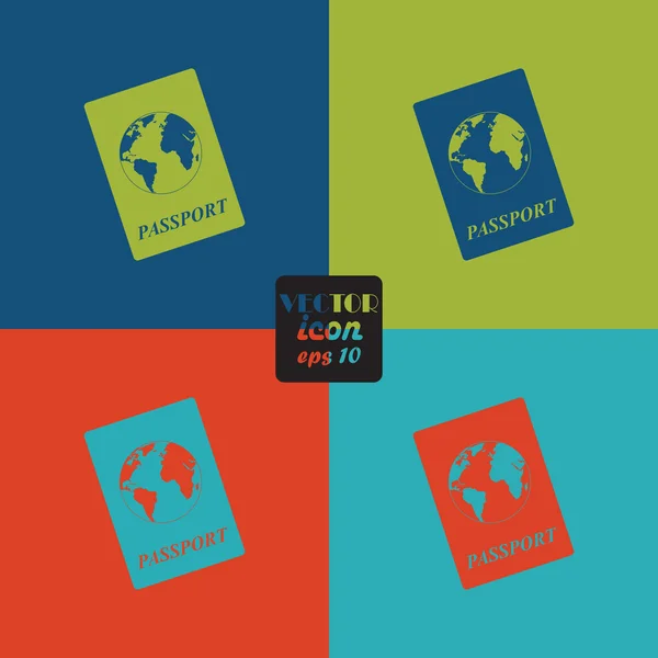 Paszport wektor ikona — Wektor stockowy