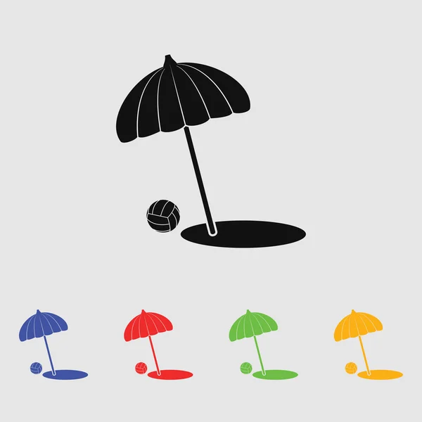 Beach umbrella vector icon — Stock Vector