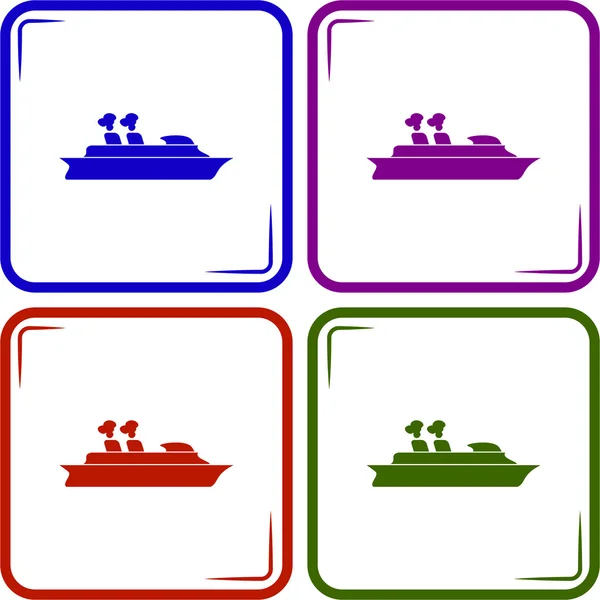 Výletní lodě, moře - vektorové ikony — Stockový vektor