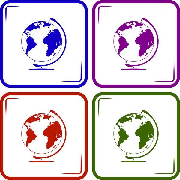 Vector globe ikoner — Stock vektor