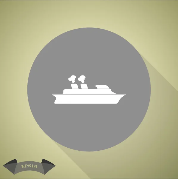 Deniz gemisi - vektör simgesi — Stok Vektör