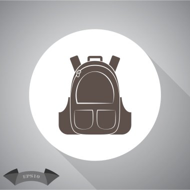 Sırt çantası vektör simgesi
