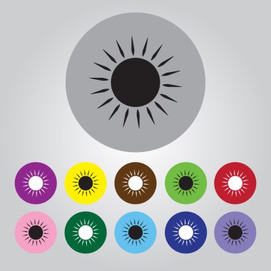 Güneş vektör simgesi