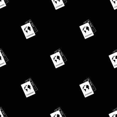 Pasaport ve boş bilet uçak simgesi.