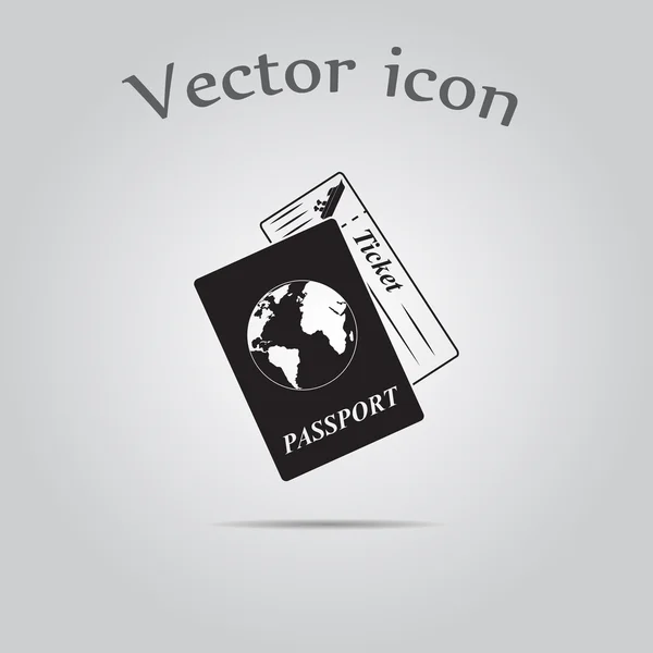 Icono de documentos de viaje — Vector de stock