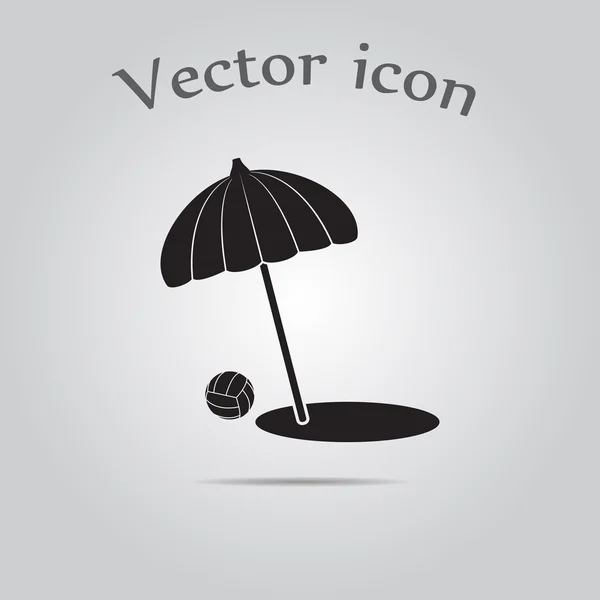 Значок вектора пляжного зонта — стоковый вектор