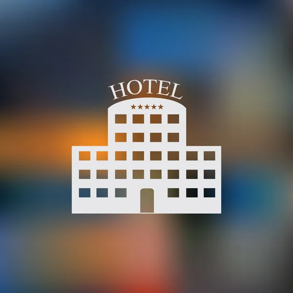 Hotel icono vectorial — Archivo Imágenes Vectoriales