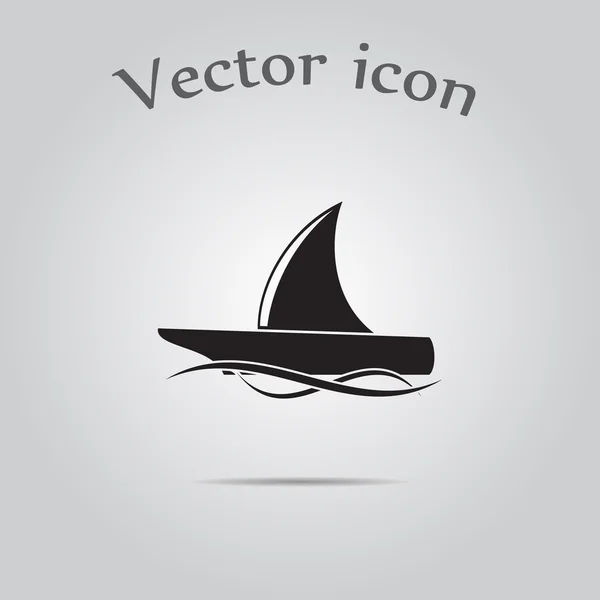 Yachtvektorsymbol — Stockvektor