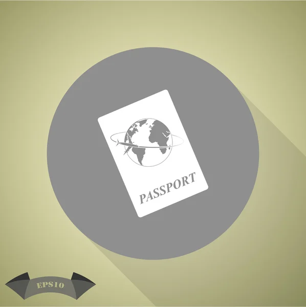 Paspoort vector pictogram — Stockvector