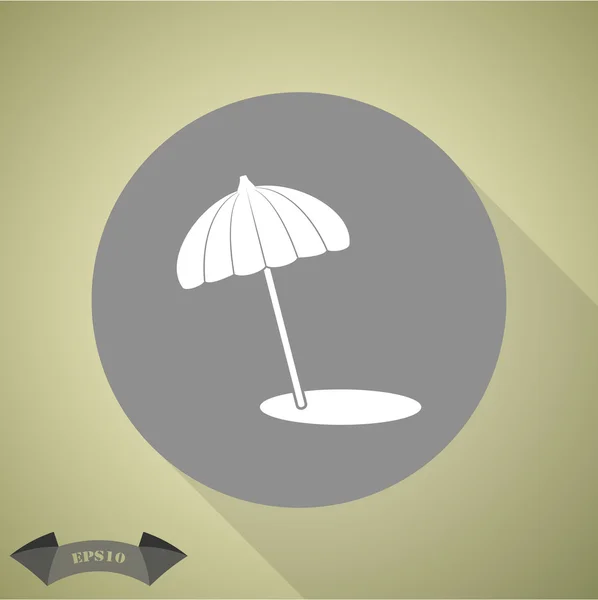 Beach umbrella vektor ikon — Stock Vector