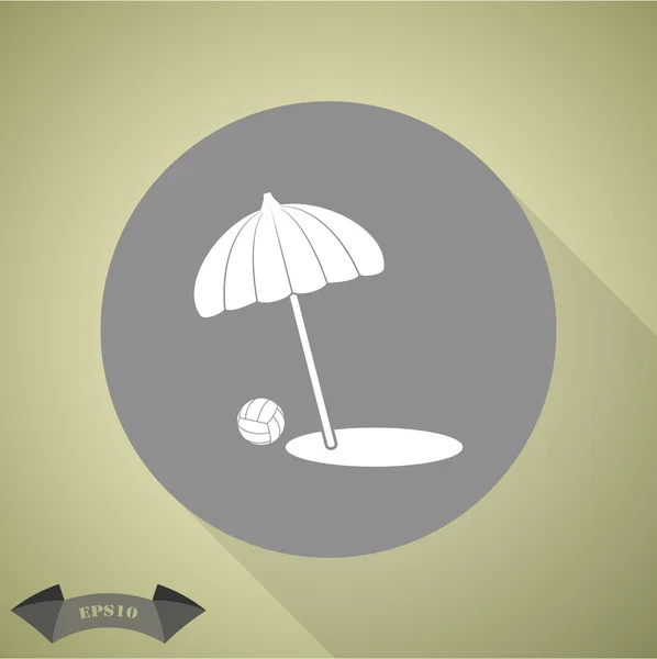 Παραλία ομπρέλα εικονίδιο του φορέα — Διανυσματικό Αρχείο