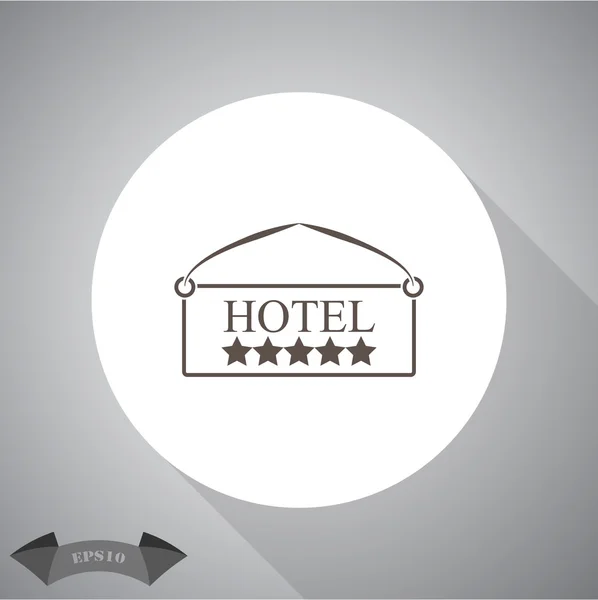 Plattan hotel icon — Stock vektor