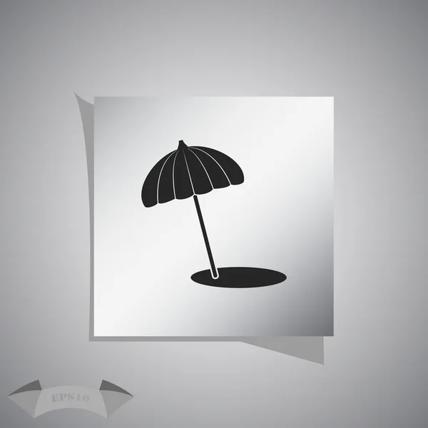 Paraguas de playa vector icono — Vector de stock