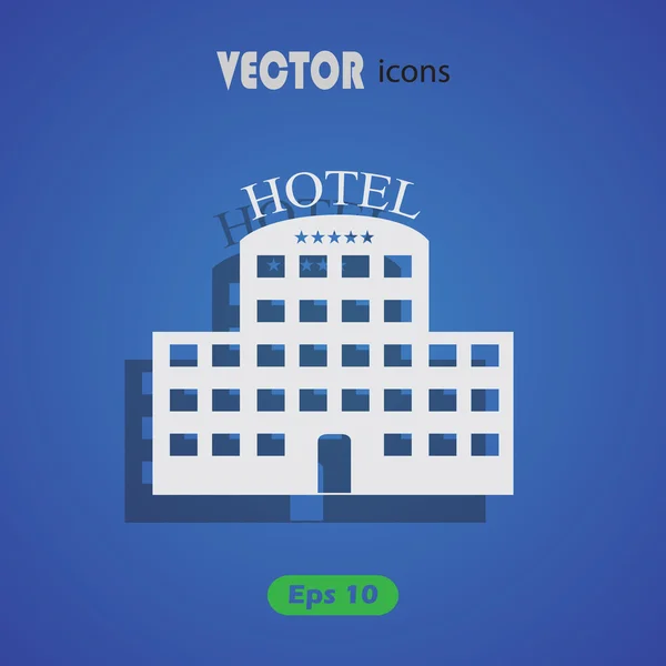 Hotelvektorsymbol — Stockvektor