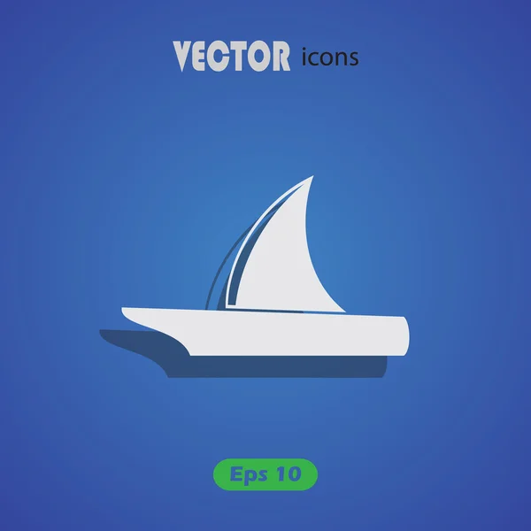 Icône vectorielle yacht — Image vectorielle