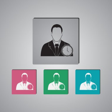 İş Icon - zaman çalışma simgesinin üzerine süre