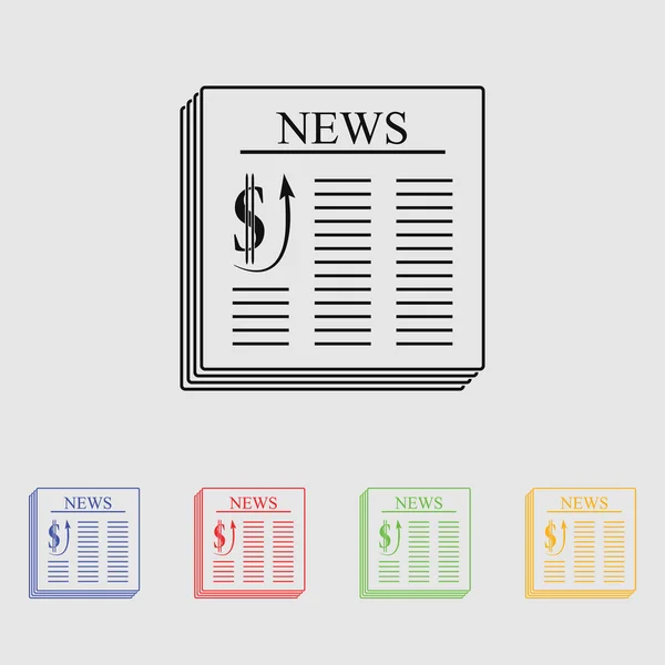 Newspaper Vector icon — Stock Vector