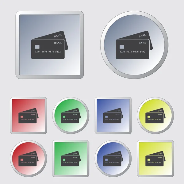 Pictogram van de creditcard van de Bank. — Stockvector