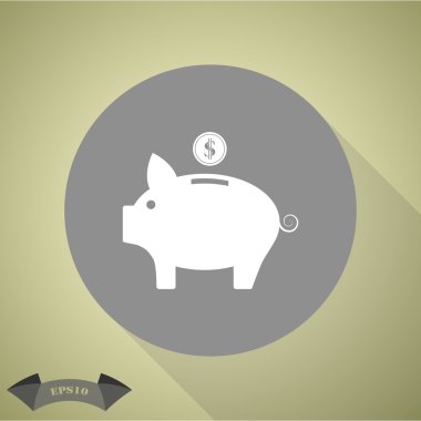 Vektör domuz para banka simgesi