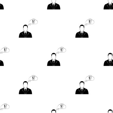 İş adamı düşünme. Vektör simgesi