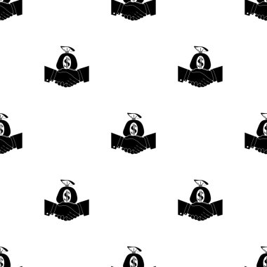 Bir el sıkışma işaret basit simgesi.