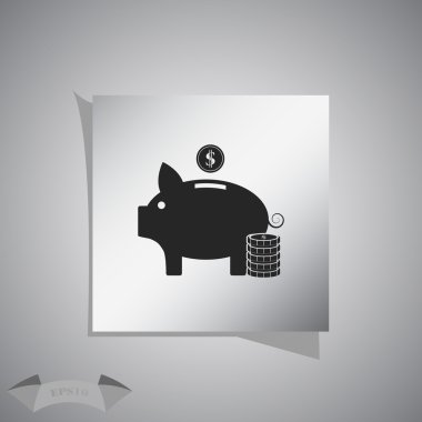 Vektör domuz para banka simgesi
