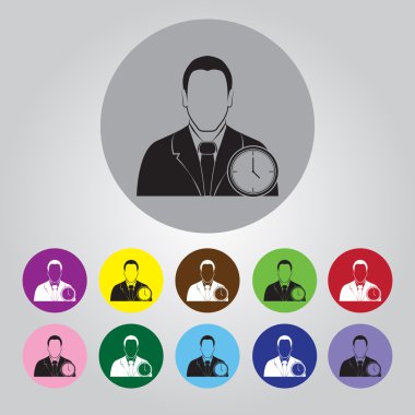 İş Icon - zaman çalışma simgesinin üzerine süre