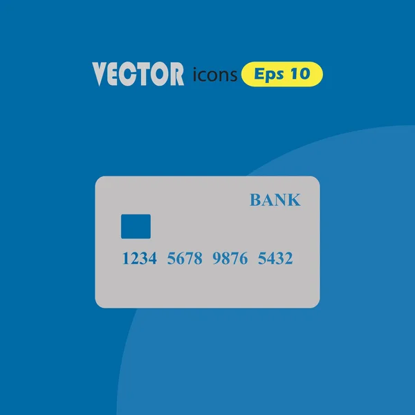 Bank credit card icon. — Stock Vector
