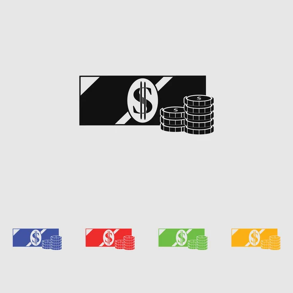 Icône vectorielle argent — Image vectorielle