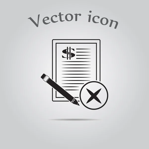 Dollar contract vector icon — Stock Vector