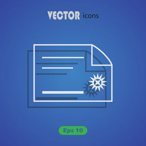 Zertifikat Vector Icon — Stockvektor