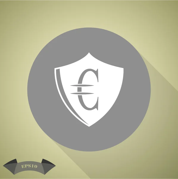 Ikona vektor ochrany eura. — Stockový vektor