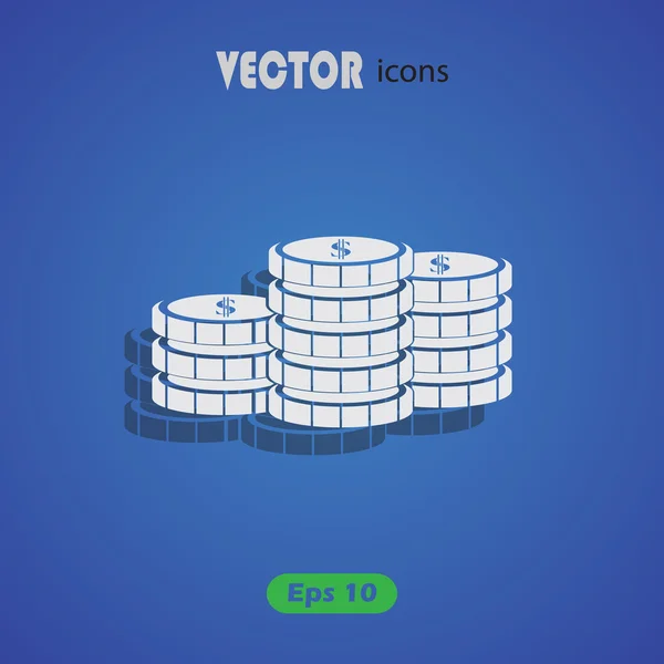 Coins vector Icons. — Stock Vector