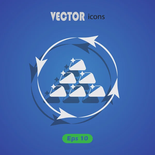 Ícone de barras de ouro — Vetor de Stock