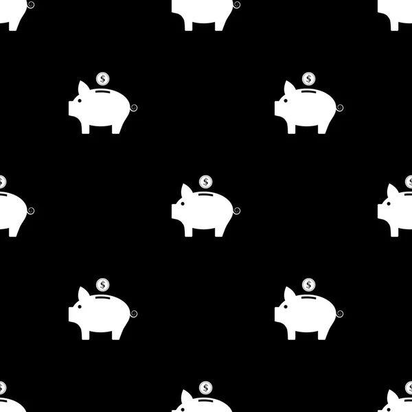 Vector piggy geld bank pictogram — Stockvector