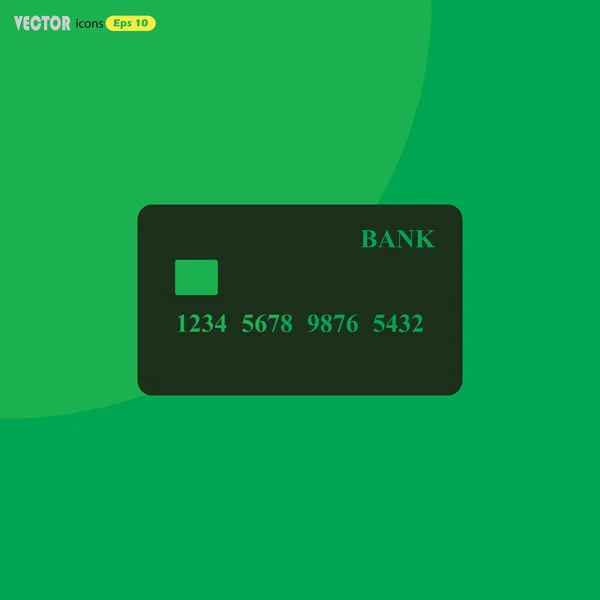 Икона кредитной карты банка . — стоковый вектор