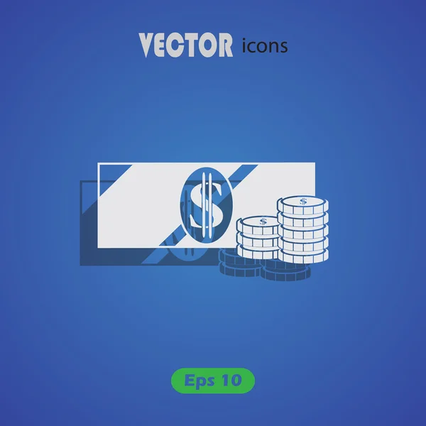 Geld-Vektor-Symbol — Stockvektor