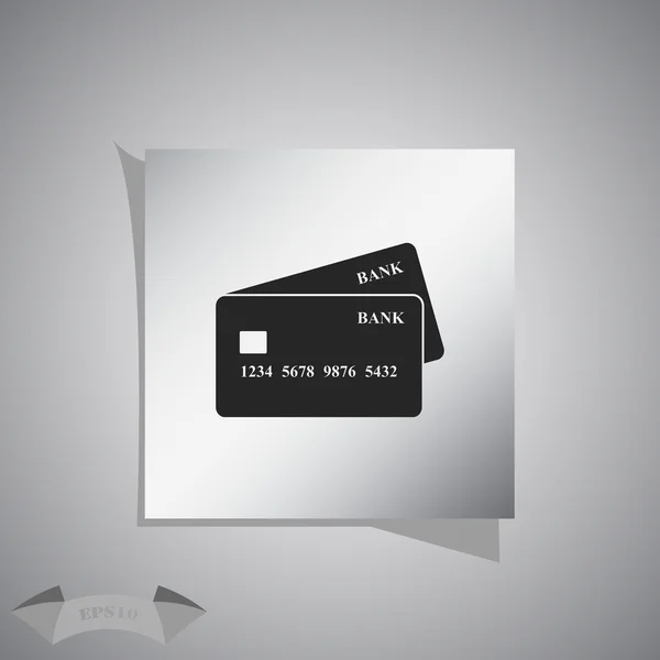 Pictogram van de creditcard van de Bank. — Stockvector