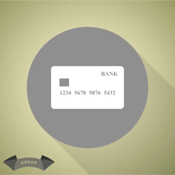 Икона кредитной карты банка . — стоковый вектор