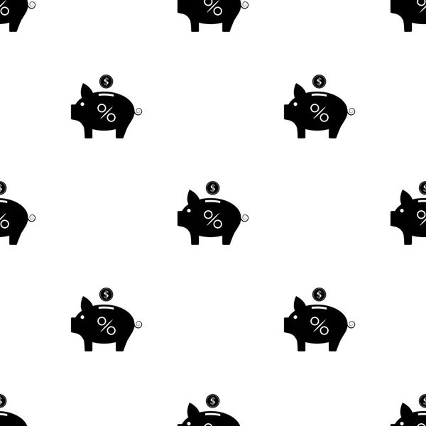 Vektör yüzde domuz para banka simgesi