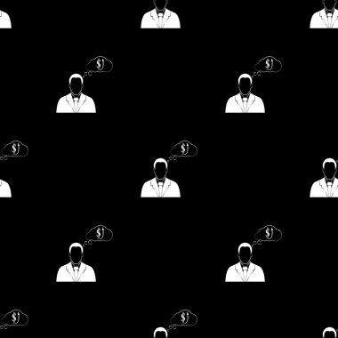 İş adamı düşünme. Vektör simgesi