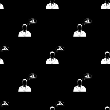 İş adamı düşünme. Vektör simgesi