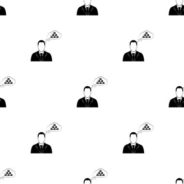 İş adamı düşünme. Vektör simgesi