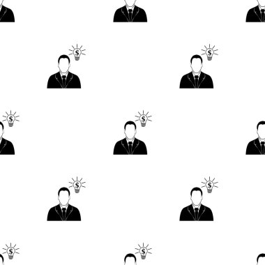 İş adamı düşünme. Vektör simgesi