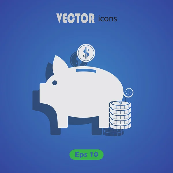 Vector piggy money bank icon — Stock Vector