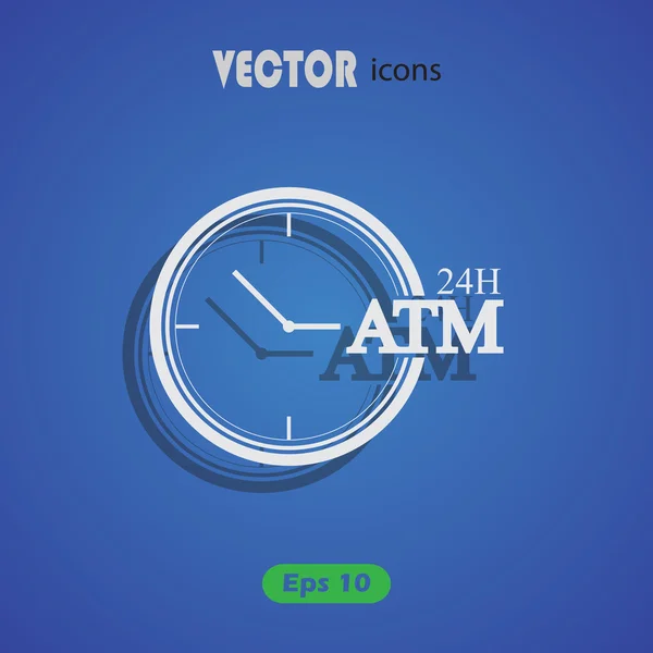 Clock ATM icon. — Stock Vector