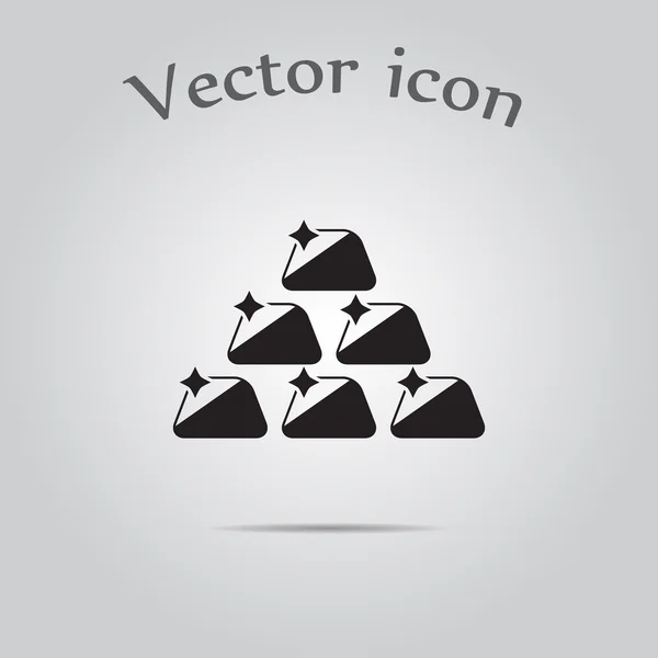 Gold bullions ikon — Stock Vector