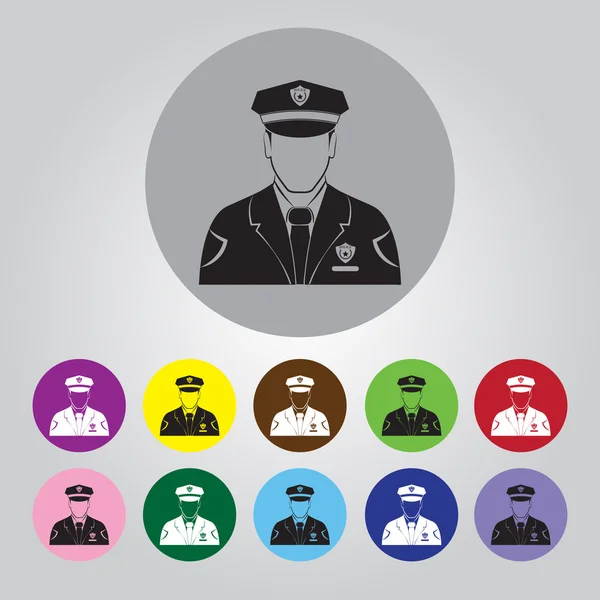 Policeman Vector icon — Stock Vector