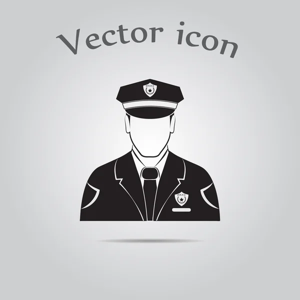 Policía icono de vector — Vector de stock